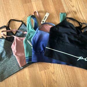 new PINK sports bras